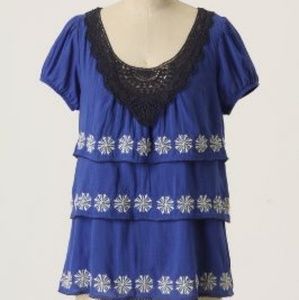 Anthropologie Tiered Medallion Top